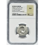 Rímska ríša, Filip II, antoninián - NGC AU - ex. Dunajská strieborná zbierka
