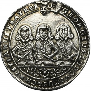 Silesia, Duchy of Liegnitz-Brieg-Wohlau, Georg III, Ludwig IV, Christian, 1/4 Thaler Brieg 1658 - VERY RARE