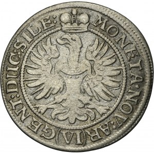 Silsia, Duchy of Liegnitz-Brieg-Wohlau, Louise von Anhalt-Dessau, 6 Kreuzer Brieg 1673