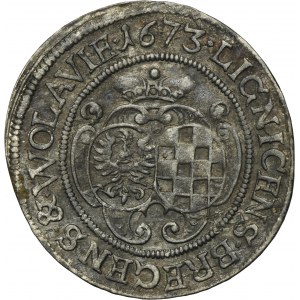 Silésie, duché de Legnicko-Brzesko-Wołowo, Luiza Anhalcka, 6 Krajcars Brzeg 1673 CB