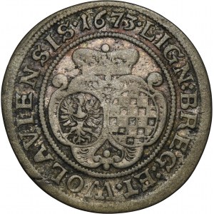 Silsia, Duchy of Liegnitz-Brieg-Wohlau, Louise von Anhalt-Dessau, 6 Kreuzer Brieg 1673