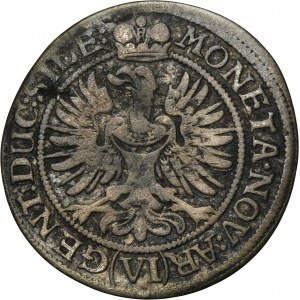 Silsia, Duchy of Liegnitz-Brieg-Wohlau, Louise von Anhalt-Dessau, 6 Kreuzer Brieg 1673