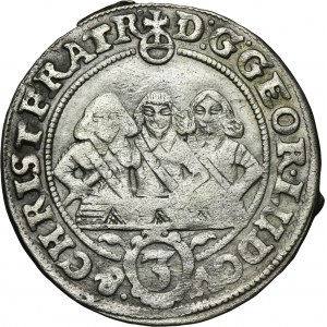Silesia, Duchy of Liegnitz-Brieg-Wohlau, Georg III, Ludwig IV, Christian, 3 Kreuzer Brieg 1656