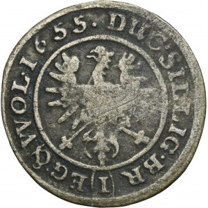 Silésie, duché de Legnicko-Brzesko-Wołowskie, Jerzy III Brzeski, Ludwik IV Legnicki et Krystian Wołowsko-Oławski, 1 Krajcar Brzeg 1655 - NON SUGGÉRÉ