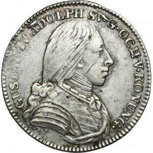 Švédsko, Gustav IV Adolf, 1/6 Thaler Štokholm 1804 OL