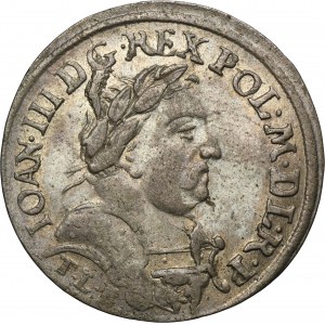 John III Sobieski, 6 Groschen Krakau 1681 TLB - bust in the armour