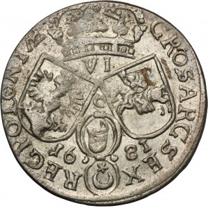 John III Sobieski, 6 Groschen Krakau 1681 TLB - bust in the armour