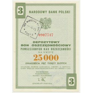 3-letni Depozytowy Bon Oszczędnościowy PKO, 25 000 zł