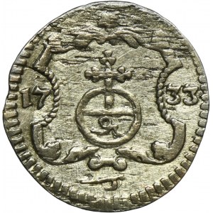 August II the Strong, Heller Dresden 1733 IGS