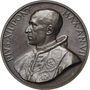 Papal States, Vatican, Pius XII, Medal 1945