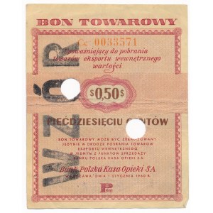 Pewex, 50 centów 1960 - WZÓR - Cc - numeracja bieżąca