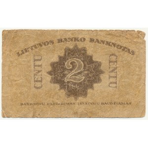 Litva, 2 centy 1922