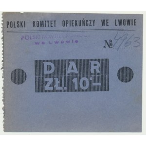 Polski Komitet Opiekuńczy we Lwowie, 10 złotych