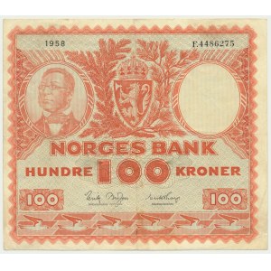 Norsko, 100 korun 1958