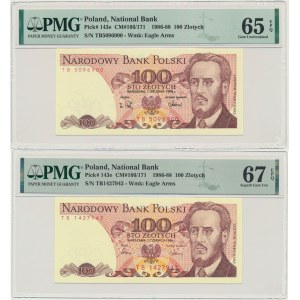 Ensemble, 100 or 1986-88 - TB - PMG 65 et PMG 67 EPQ (2 pièces).