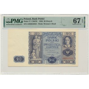 20 złotych 1936 - AM - PMG 67 EPQ
