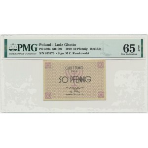 50 Pfennig 1940 - red numerator - PMG 65 EPQ