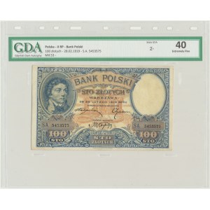 100 złotych 1919 - S.A. - GDA 40