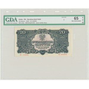 20 złotych 1944 ...owe - YO - GDA 65 EPQ