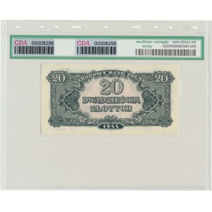 20 złotych 1944 ...owe - YO - GDA 65 EPQ