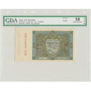 20 złotych 1926 - WZÓR - Ser. I - GDA 58 EPQ
