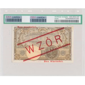 1.000 złotych 1919 - WZÓR - wysoki nadruk - GDA 64 EPQ