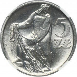 5 złotych 1959 Rybak - NGC MS65