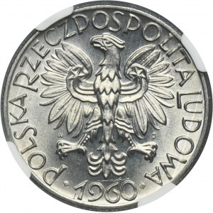 5 złotych 1960 Rybak - NGC MS65
