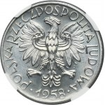 5 złotych 1958 Rybak - BAŁWANEK - NGC UNC DETAILS
