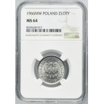 1 złoty 1966 - NGC MS64