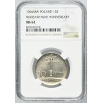10 złotych 1966 Mała Kolumna - NGC MS62