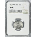 50 groszy 1957 - NGC MS64