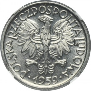2 złote 1959 Jagody - NGC MS65 - NAJRZADSZY ROCZNIK