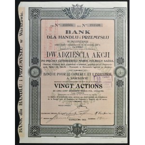 Bank dla Handlu i Przemysłu, 20 x 540 mkp 1922, Emisja VII