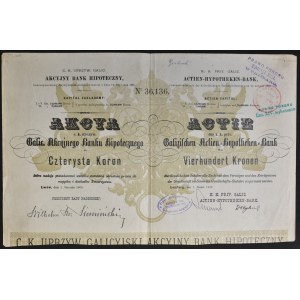 Akcyjny Bank Hipoteczny, 400 koron 1900, Emisja VI