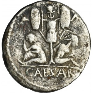 Roman Republic, Julius Caesar, Denarius 46 BC