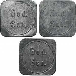 Set, Ruda in Oberschlesien, Morgenroth, Godullaschacht, 5 Pfennig, 20 Pfennig and 50 Pfennig (3 pcs.)