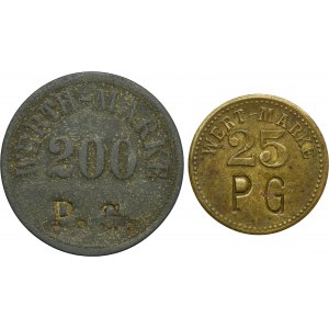 Set, Ruda in Oberschlesien, Morgenroth, Paulusgrube, 25 Pfennig and 200 Pfennig (2 pcs.)