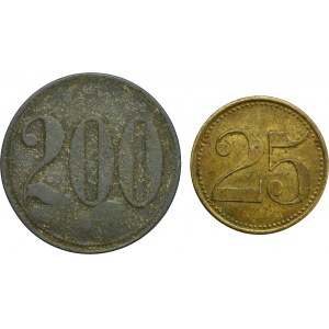 Set, Ruda in Oberschlesien, Morgenroth, Paulusgrube, 25 Pfennig and 200 Pfennig (2 pcs.)