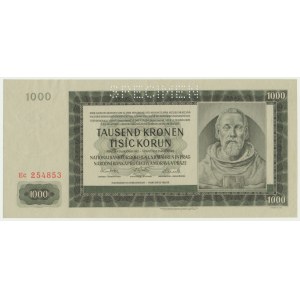 Czechy i Morawy, 1.000 Kronen 1942 - II issue - SPECIMEN