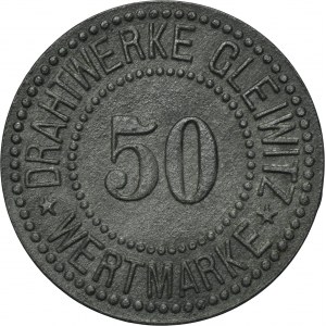 Gleiwitz, Drahtwerke, 50 Pfennig