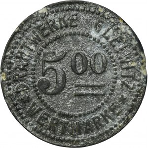 Gleiwitz, Drahtwerke, 5 Mark