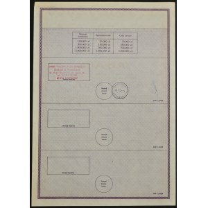 60% Vnútorná štátna pôžička 1989, dlhopis 1 000 000 PLN