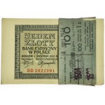 Paczka bankowa 1 złoty 1941 - BD - (98 szt.)