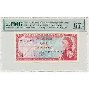 East Caribbean, 1 Dollar (1965) - PMG 67 EPQ