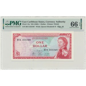 Caraïbes orientales, 1 dollar (1965) - PMG 66 EPQ