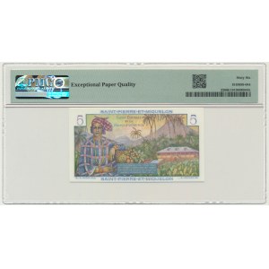 Saint Pierre and Miquelon, 5 Francs (1950-60) - PMG 66 EPQ