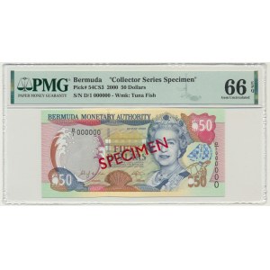 Bermudes, 50 $ 2000 - SPECIMEN - PMG 66 EPQ
