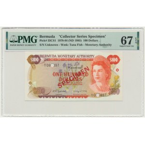 Bermudes, 100 dollars (1985) - SPÉCIMEN - PMG 67 EPQ