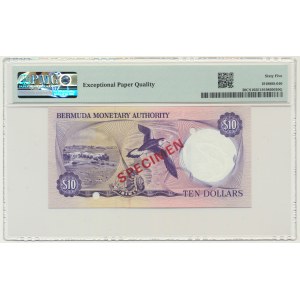 Bermuda, 10 Dollars (1985) - SPECIMEN - PMG 65 EPQ
